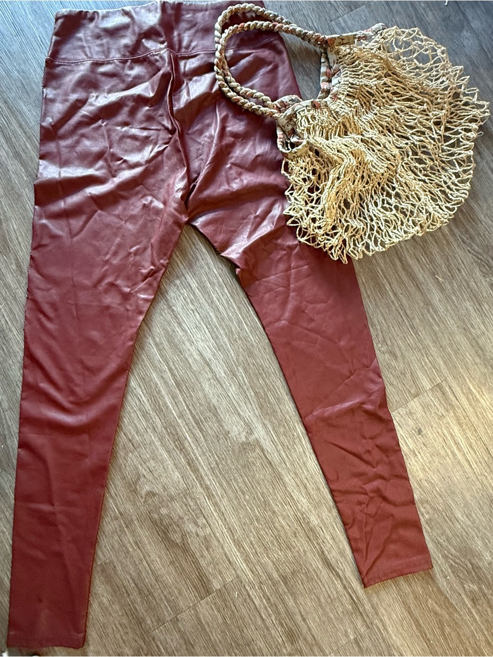 wild fable Wine Faux-Leather Leggings